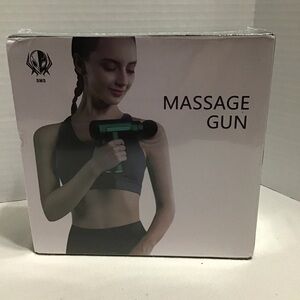SMS PORTABLE CORDLESS RECHARGEABLE-MASSAGE GUN WITH 4 DIFFERENT HEADS USB SEALED